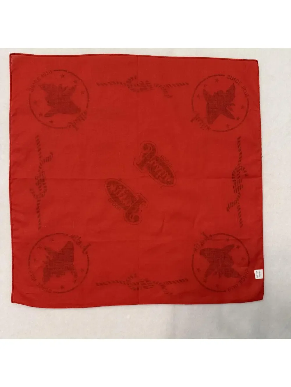 Justin Boots Bandana Red & Black Western Handkerchief Cotton Cowboy